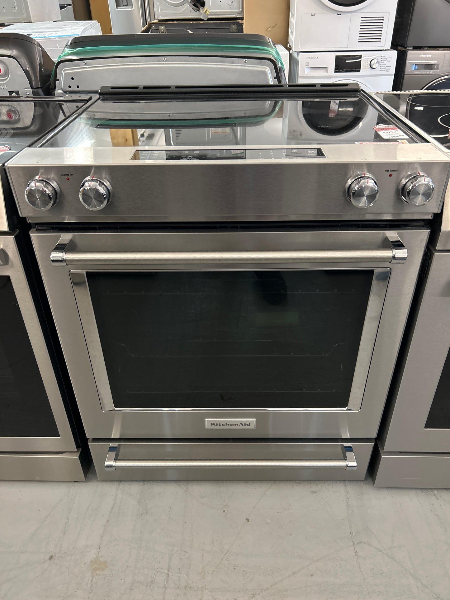 Cuisinière élec. encastr. lisse 5 éléments four True Convection 6,4 pi³ 30 po KitchenAid - Inox YKSEG700ESS